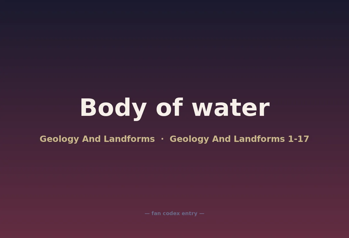 Body of water