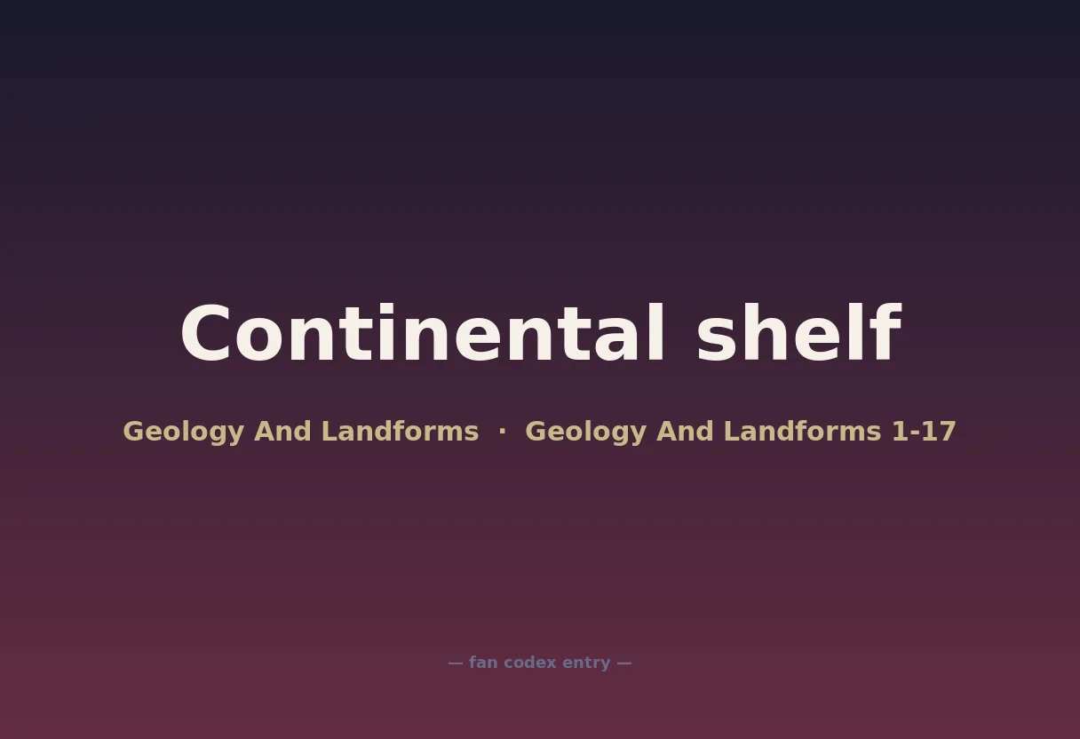 Continental shelf